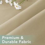 Patio Curtains Outdoor Waterproof 6 Panels - Windproof, Privacy, Weatherproof Outside Drapes for Gazebo Pergola Porch, Grommet Top and Tab Bottom, 54x95 Inch, Cream