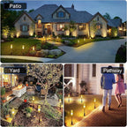 B-right Warm White 3PCS Extension Lights for Path Lights, Extendable Waterproof 0.8W 95 Lumens per Light 2700K (No Adapter)