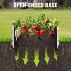 WORKPRO 3Pcs 2x2x1ft Galvanized Raised Garden Bed Set, Rust & Corrosion Protection, Easy Assembly, Safe Edge, Ideal for Vegetables & Flowers, White