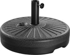 Yaheetech Umbrella Base 85.7lbs Round Water & Sand Filled Patio Outdoor Umbrella Stand with Steel Umbrella Holder Suit for Dia 1.5'' or 1.9'' Umbrella Pole, Black