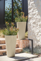Veradek Demi Series Tall Planter for Porch, Patio, Backyard | Durable Plastic-Stone Composite Material | Modern Décor for Tall Plants, Grasses