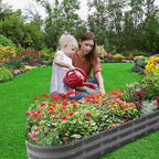 GADI 67-Inch Raised Garden Bed, Metal Planter Box for Vegetables and Flowers, Large Outdoor Gardening Kit, Easy DIY Assembly, Weather-Resistant & Rust-Proof