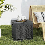 NEWBULIG 31 Gallon Deck Box, Weatherproof Resin Lockable Outdoor Storage for Secure Package Deliveries and Indoor Storage in Garden or Patio, Backyard