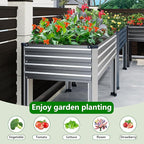 Galvanized Raised Garden Bed with Legs,2PCS 48×24×30in Elevated Planter Box for Backyard,Outdoor Garden, Patio, Balcony, 350lb Capacity,Silver