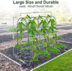 Cucumber Trellis for Raised Bed,U-Shape Garden Trellis for Climbing Plants Outdoor, Metal Arch Trellis for Vegetables, Plant Support for Vine,Tomato, Pea (Green, 49.6" L×30" W×47.2" H)