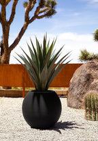 Veradek Strata Series Sphere Round Planter for Patio & Backyard | Durable Plastic-Stone Material | Modern Décor for Tall Trees and Plants