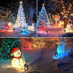 Banord RGBW Color Changing Outdoor Landscape Lighting, 6 Pack Low Voltage LED Outdoor Spotlight with Remote, IP65 Waterproof for Yard, Garden, Lawn