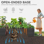 YITAHOME 8x4x1.5 ft Galvanized Raised Garden Bed Kit, Large Metal Planter Box with Gloves, Safety Rubber & Support Rod, Outdoor Flower Bed for Plants Vegetables, Green