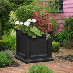 Mayne Fairfield 24-Inch Self Watering Square Planter Box, Weather-Resistant and Durable, Ideal for Indoor and Outdoor Use, Perfect for Patio, Porch, or Entryway