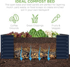 Best Choice Products 6x3x2ft Outdoor Metal Raised Garden Bed, Deep Root Box Planter for Vegetables, Flowers, Herbs, 269 Gallon Capacity, 100% Non Toxic Materials - Navy
