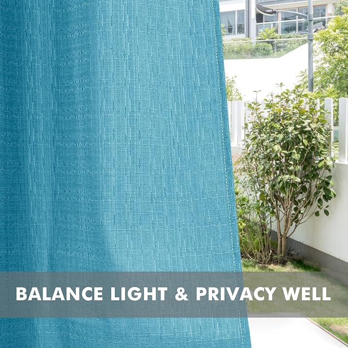 HolidayIdeas 4 Panels Linen Outdoor Curtains - Image 5