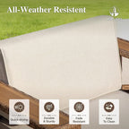 HERA'S HOUSE Patio Furniture Set, 4 Pieces Sectional Outdoor Rattan Wicker Sofa, All Weather Patio Conversation Set with 10" Ultra Thick Comfy Sponge Cushion,5.3" Widened Armrest,Patio Couch