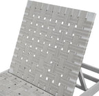 Christopher Knight Home Susua Rope Chaise Lounge with Acacia Wood Frame, Adjustable Backrest Single Lounge Sofa, Patio Sun Lounger Recliner Chair for Poolside Backyard, Gray + Light Gray