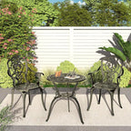 Patio Bistro Set of 2, Cast Aluminum, Outdoor Set w/Umbrella Hole, 3 Piece - Image 7