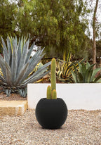 Veradek Strata Series Sphere Round Planter for Patio & Backyard | Durable Plastic-Stone Material | Modern Décor for Tall Trees and Plants