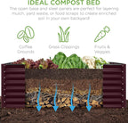 Best Choice Products 6x3x2ft Outdoor Metal Raised Garden Bed, Deep Root Box Planter for Vegetables, Flowers, Herbs, 269 Gallon Capacity, 100% Non Toxic Materials - Burgundy