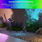 ZYAN 8 Pack Smart Landscape Lights, Color Changing Landscape Spotlights, App Control & Remote Control, Compatible with Alexa