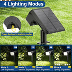 LANSOW Solar Spot Lights Outdoor Waterproof IP67, (2 Pack/90 LED/4 Modes) Solar Landscape Spotlights, 2-in-1 Solar Powered Flood Lights for Yard Garden Pathway Outside Tree, Auto ON/Off(Cool White)