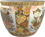 Red Lantern Large 22" Satsuma Porcelain Fishbowl Planter
