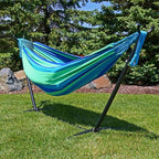 Sunnydaze Double Brazilian Cotton Hammock for Outside - 450-Pound Capacity Outdoor Hammock - Oasis
