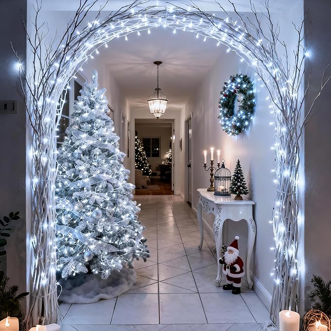 String Lights 168 FT 600 Cool White LED with Remote