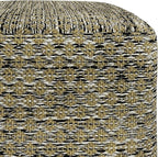 SIMPLIHOME Janelle Square Pouf - 18 inch Wide Upholstered PET Polyester Outdoor/Indoor Ottoman in Multi Color, Boho Footstool or Extra Seating for Living Room, Bedroom, or Patio, Assembled