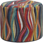 Jaxx Spring Indoor/Outdoor Bean Bag Pouf Ottoman, Kenyan Ropes