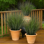 Artificial Wheat Grass Greenery Stems, 48 Pieces, Green Plastic, 26.4 Inch