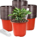 Plant Nursery Pot/Pots 200 Pcs 4" Plastic Small Plants Pots Flower Pots Seed Starting Pots for Plants Indoor Outdoor Seeding pots (with 200 Plant Labels)