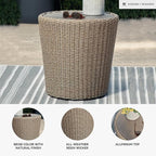 Signature Design by Ashley Danson Bohemian Outdoor End Table, Light Brown