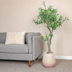 Creative Co-Op Whitewashed Terra-Cotta Urn, Beige