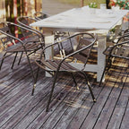 Flash Furniture Lila Bronze Metal Restaurant Stack Chair with Metal Slats