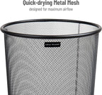 Mind Reader Umbrella Stand, Multi-Purpose Mesh Storage Stand, Organizer for Office and Entryway, Metal Mesh, Black