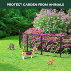 FXW Garden Fence Outdoor for The Yard – 32in x 18.2ft Heavy Duty Metal Animal - Image 2