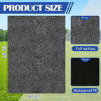 Storage Shed Floor Mat, 8.2 x 10.2 FT Gray Waterproof Felt Mat