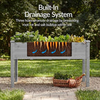 Best Choice Products 48x24x30in Raised Garden Bed, Elevated Wood Planter Box Stand for Backyard, Patio, Balcony w/Bed Liner, 200lb Capacity - Gray