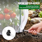 3Pcs Garden Bird Netting Plant Cover for Tomato Cage, 67" x 17.7" Insect Bird Barrier Tomato Cage Net with Zipper, Tomato Trellis Plant Netting Cover for Square Tomatoes Cages Plants Garden Protection
