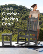 Oversized Rocking Chair Set of 2 Outdoor – Grey