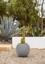 Veradek Strata Series Sphere Round Planter for Patio & Backyard | Durable Plastic-Stone Material | Modern Décor for Tall Trees and Plants