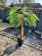 Artificial Palm Fronds Set of 5, 34 Inch Plastic Greenery