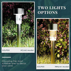 SOLPEX Solar Garden Lights Outdoor, 6 Color 12 Pack Stainless Steel Led Pathway Lights,Halloween/Christmas Solar Decorative，Christmas Decor for Patio, Lawn, Yard,Landscape and Walkway
