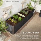 Best Choice Products 8x2x2ft Raised Outdoor Metal Garden Bed, Deep Root Box Planter for Vegetables, Flowers, Herbs, 240 Gallon Capacity, 100% Non Toxic Materials - Taupe