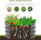 2-Pack 2x1ft Galvanized Raised Garden Bed, Outdoor Planter Bed, Metal Planter Box for Gardening and Planting