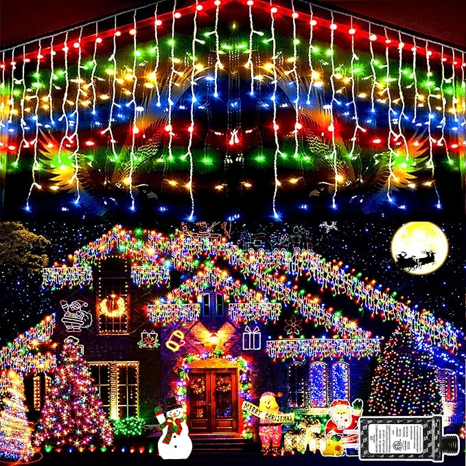 String Lights, 400 LED, 33 ft, Multicolor, 8 Lighting Modes