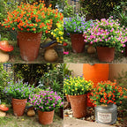 20 Bundles Artificial Flowers Outdoor Fake Plants, UV Resistant No Fade Faux Plastic Greenery Shrubs for Hanging Planter Garden Porch Window Box Outside Decoration,Home Indoor Decor, 5 Colors