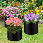 6-Pack 5/7/10 Gallon Grow Bags - 300G Heavy Duty Aeration Fabric Pots with Handles,Thickened Nonwoven Planter Bags for Vegetables Flowers Fruits