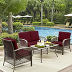 Stretch Outdoor Cushion Covers, 12 Pack, Claret, Fits 20-27 Inch Patio Cushions