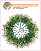 JAKY-Global Faux Flowers for Outdoor Planters 16 Bundles UV Resistant Artificial Eucalyptus Plants Outside Spring Summer Yard Decoration Realistic Silk Daisy Used Patio,Front Porch,Garden,Pots Decor