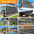 Artpuch Outdoor Pergola Shade Cover 22x23 FT Sun Shade Cloth with Grommets Dark Grey 90% UV Protection Canopy Patio Privacy Screen (Customized Available)