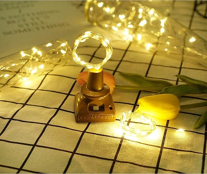 String Lights for Wine Bottles, 20 LEDs, Warm White, Waterproof
